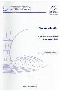Assemblée parlementaire - Textes adoptés - Commission permanente 30 novembre 2012