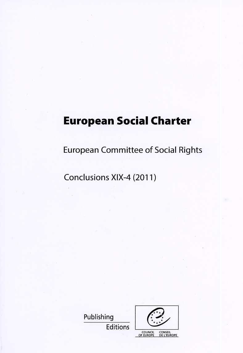 European Social Charter - European Committee of Social Rights - Conclusions XIX-4/2011
