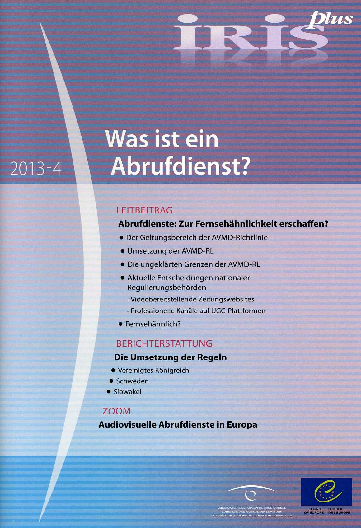 IRIS plus 2013-4 - Was ist ein Abrufdienst?