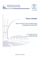 Assemblée parlementaire - Textes adoptés - Session ordinaire de 2013 (quatrième partie) 30 septembre - 4 octobre 2013