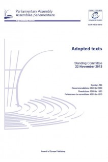 Parliamentary Assembly - Adopted texts - Standing Committee 22 November 2013