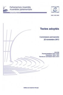 Assemblée parlementaire - Textes adoptés - Commission permanente 22 novembre 2013