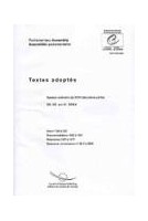 Assemblée parlementaire - Textes adoptés, Session ordinaire de 2004 (Deuxième partie), avril 2004