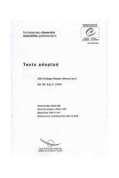 Parliamentary Assembly - Texts adopted, 2004 ordinary session (second part), April 2004