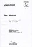 Parliamentary Assembly - Texts adopted,  Ordinary session (First part), january 2004
