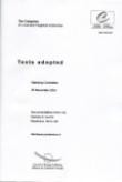 The Congress of Local and Regional Authorities - Texts adopted, standing Commitee, november 2003