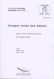 Assemblée parlementaire - Compte rendu des débats - Session ordinaire de 2003 (première partie), janvier 2003, Tome I