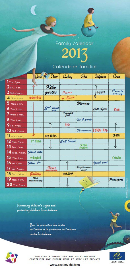 Calendrier familial 2013