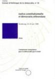 Justice constitutionnelle et démocratie référendaire ý Actes (Strasbourg, 23-24 juin 1995)  (Science et technique de la démocratie n° 14)