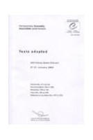Parliamentary assembly - Texts adopted, 2003 ordinary session (First part), January 2003