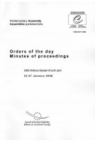 Parliamentary Assembly - Orders of the day/Minutes of proceedings - 2006 Ordinary Session(First part) 23-27 January 2006