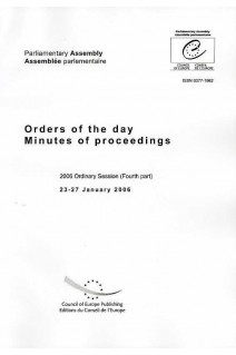 PDF - Parliamentary Assembly - Orders of the day/Minutes of proceedings - 2006 Ordinary Session(First part) 23-27 January 2006