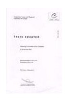 Congress of Local and Regional Authorities of Europe - Texts adopted - 9 November 2001, 8th Session (Addendum 1) - Recommendations 102 to 105, Resolutions 123 to 125